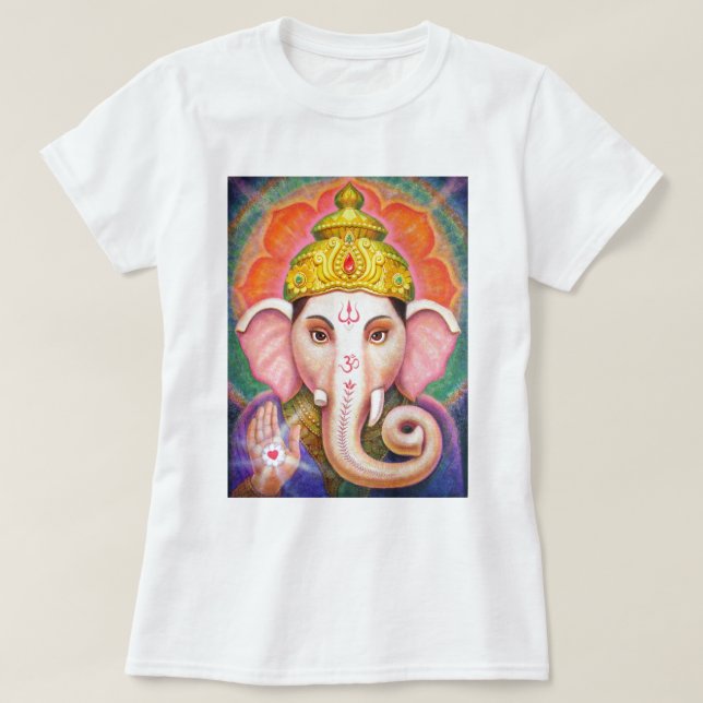 Camiseta As bênçãos de Ganesha (Frente do Design)