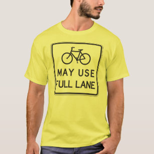 Camiseta As bicicletas podem usar a pista completa