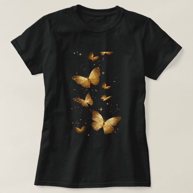 Camiseta As Borboletas Douradas (Frente do Design)