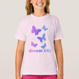 Camiseta As borboletas inspiradoras sonham com uma grande t