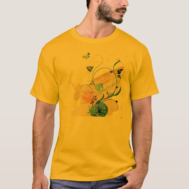 Camiseta As borboletas 'n florescem o t-shirt (Frente)