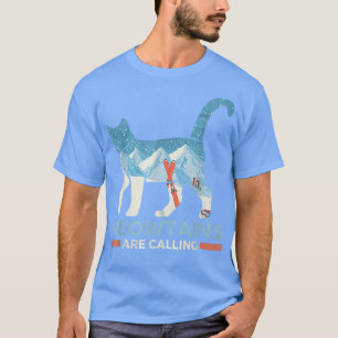 Camiseta As cabras chamam o snowboard de esqui de gato