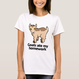 Camiseta As cabras comeram meus trabalhos de casa