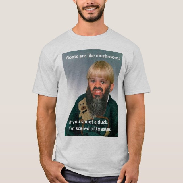Camiseta As "cabras são como cogumelos…" T-shirt (Frente)