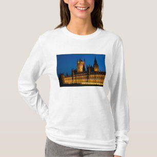 Camiseta As Casas do Parlamento à noite na cidade de