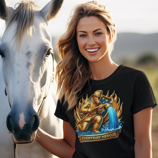 Camiseta As Chamas de Ataque Heroicas do Homem de Fogo (Criador carregado)