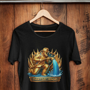 Camiseta As Chamas de Ataque Heroicas do Homem de Fogo