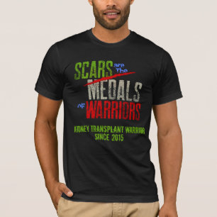 Camiseta As cicatrizes personalizáveis do guerreiro de tra
