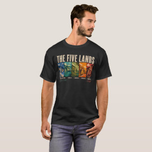 Camiseta As Cinco Terras Cinque Terre Ilustração Itália