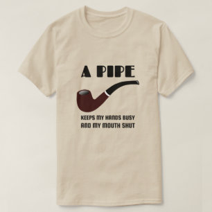 Camiseta As citações engraçadas de fumador de tubulaçã