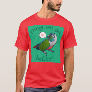 Camiseta As coisas de positividade de pássaros vão melhorar