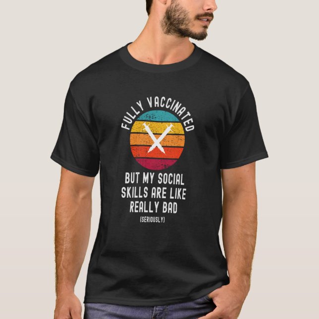Camiseta As Competências Sociais Engraçadas Totalmente Vaci (Frente)