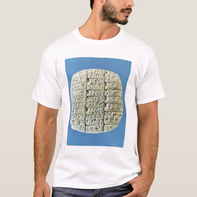 Camiseta As contas apresentam com roteiro cuneiform, c.2400 (Frente)
