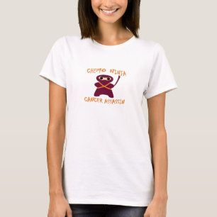 Camiseta As cores Chemo Ninja das mulheres