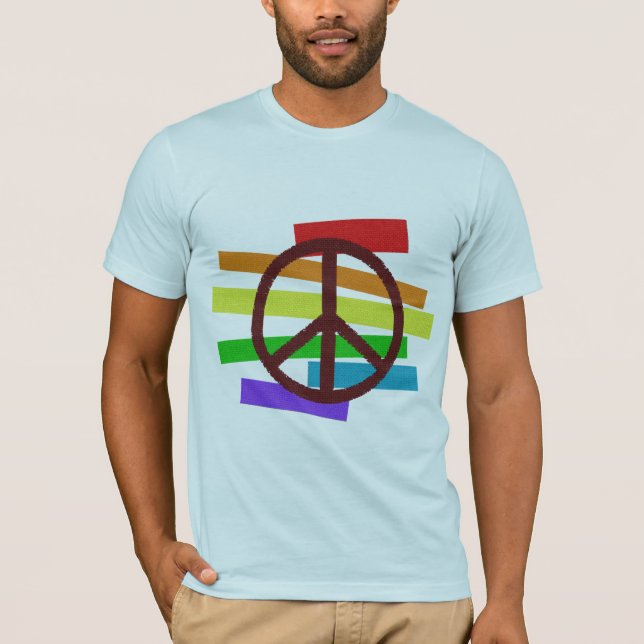 Camiseta as cores da bandeira do stichlike do símbolo de (Frente)