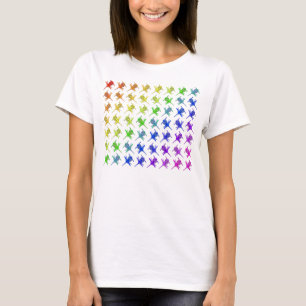 Camiseta As cores unidas do golfe do disco
