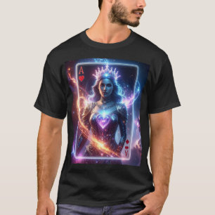 Camiseta Ás Cósmico de Copas Carta Real Fantástica Celestia