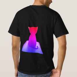 Camiseta As costas de um gato neon