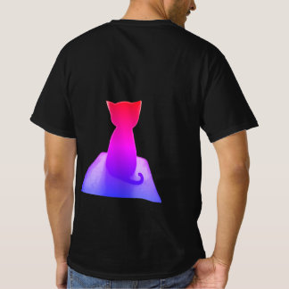 Camiseta As costas de um gato neon