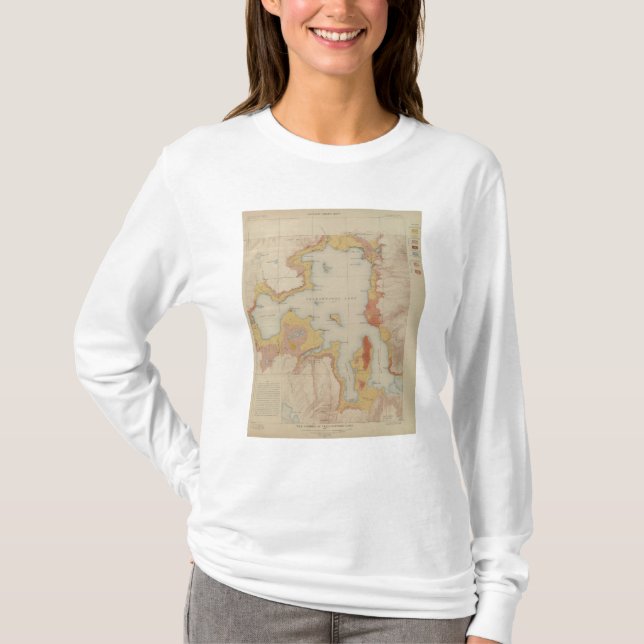Camiseta As costas do lago Yellowstone (Frente)