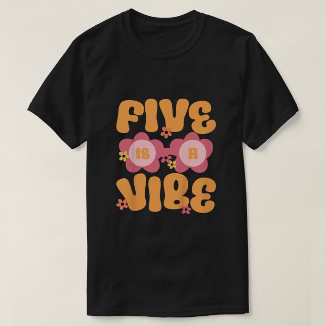 Camiseta As Crianças Cinco São Um Tema De Aniversário De 5  (Frente do Design)