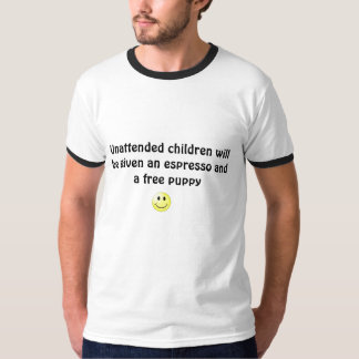 Camiseta As crianças desacompanhadas serão dadas um es…