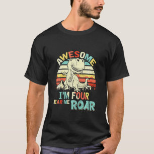 Camiseta As Crianças Que Eu Sou Quatro Me Ouvem Raiar Dinos