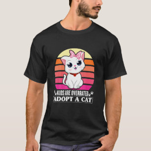 Camiseta As Crianças São Superestimadas Adote Um Gato Pai d