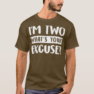 Camiseta As Crianças segundos aniversários São Dois O Que A
