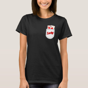 Camiseta Ás de Bolso Carta de Poker & Jogador de Poker Apos