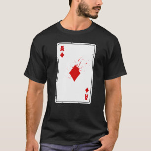 Camiseta Ás De Diamantes Cartões Deck Figurume De Halloween