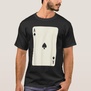 Camiseta Ás de Espadas Jogando Casais de Cartão Halloween C