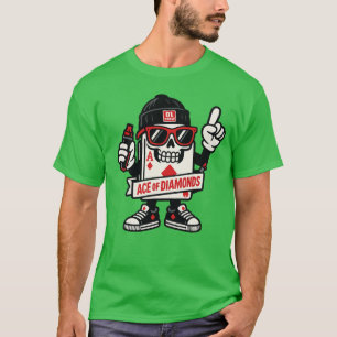 Camiseta Ás de mascote de rua de ouros — High-Roller Editio