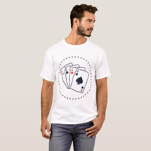 Camiseta Ás de Poker com Cartas de Baralho Clássic