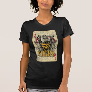 Camiseta Ás de Wellcoda do cartão assustador do crânio d