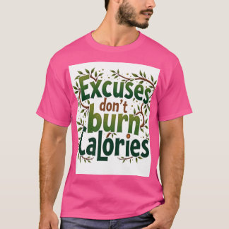 Camiseta As desculpas não queimam calorias