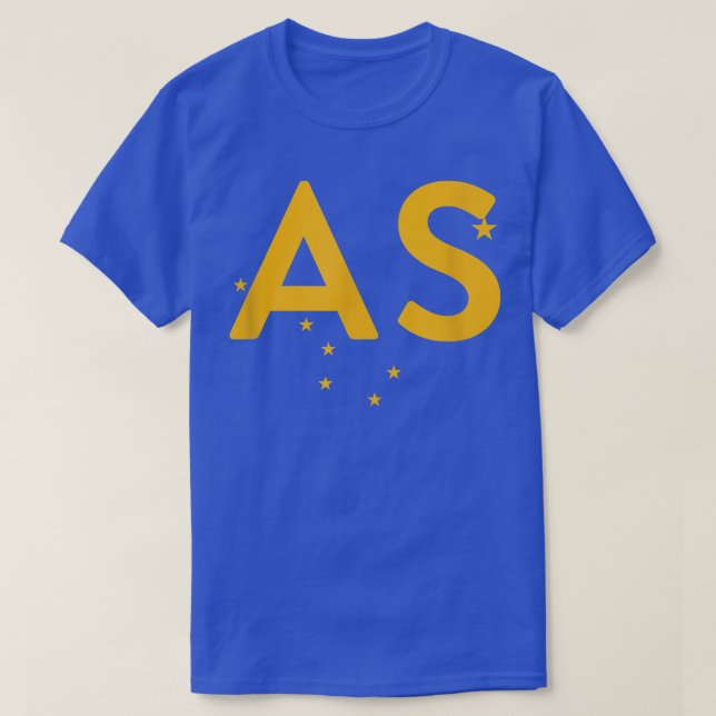 Camiseta AS - Design de Combinação de Três Partes do Alaska (Frente do Design)