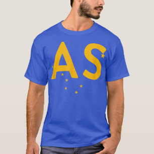 Camiseta AS - Design de Combinação de Três Partes do Alaska