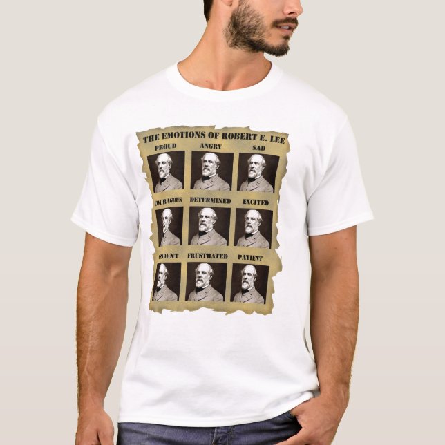 Camiseta As emoções de Robert E. Lee (Frente)
