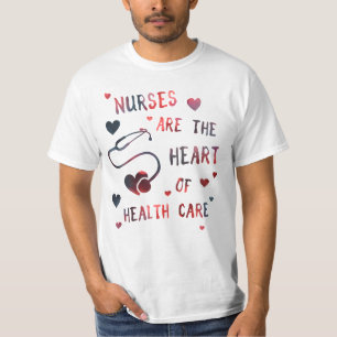 Camiseta as enfermeiras são o coração do médico