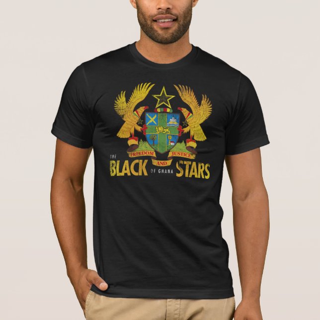Camiseta As estrelas pretas de Ghana (Frente)