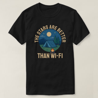 Camiseta As estrelas são melhores que o Wi-Fi