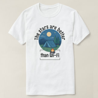Camiseta As estrelas são melhores que o Wi-Fi