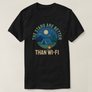Camiseta As estrelas são melhores que o Wi-Fi