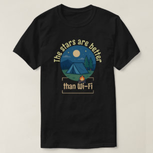 Camiseta As estrelas são melhores que o Wi-Fi