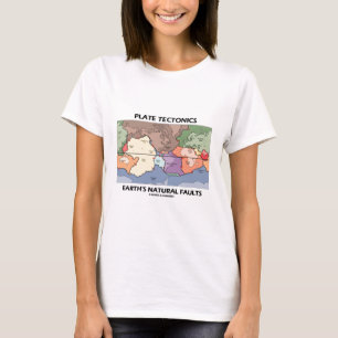 Camiseta As falhas naturais da terra da tectônica de placa