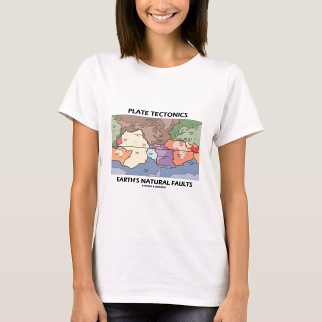Camiseta As falhas naturais da terra da tectônica de placa (Frente)