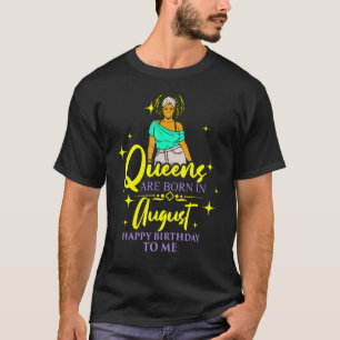 Camiseta As Filas São Nasceres Em Agosto De Rapariga De Ani