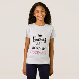 Camiseta As filas são nasceres em dezembro - mês personaliz
