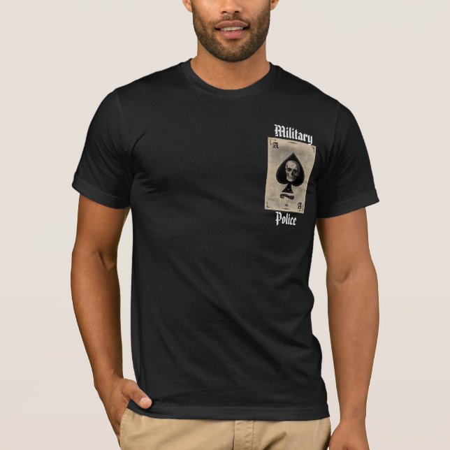 Camiseta ás, forças armadas, polícia (Frente)